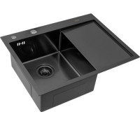 Кухонная мойка ARFEKA ECO AR 650*500 L BLACK PVD NANO
