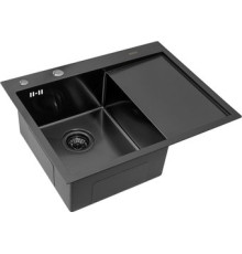 Кухонная мойка ARFEKA ECO AR 650*500 L BLACK PVD NANO