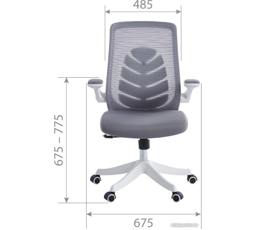 Офисное кресло CHAIRMAN CH565 белый пластик/серый