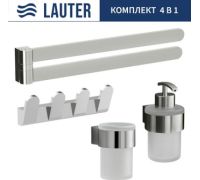 Набор аксессуаров для ванной Lauter 21TS3018 + 21TS3020 + 21TS3008 + 21TS3003 Chrome, 4 предмета