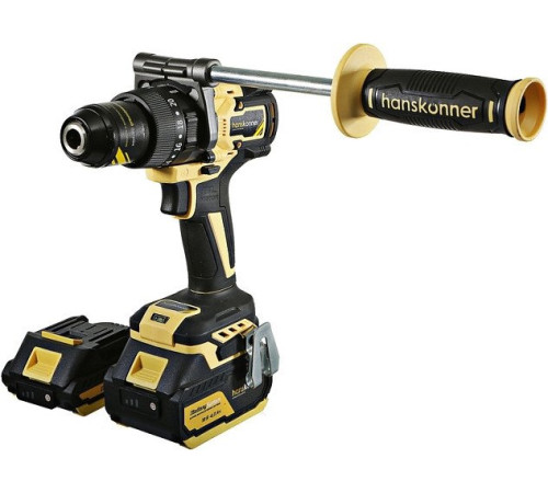 Ударная дрель-шуруповерт Hanskonner HCD18165BLI с 2-мя АКБ, кейс