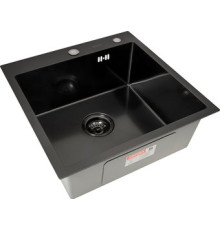 Кухонная мойка ARFEKA Eco AR 500*500 Black PVD Nano Decor Millet Grains