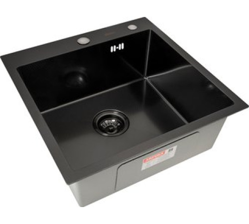 Кухонная мойка ARFEKA Eco AR 500*500 Black PVD Nano Decor Millet Grains