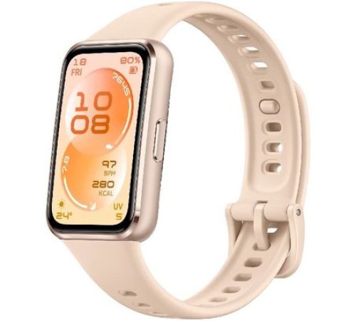 Фитнес-браслет Huawei Band 11 бежевый алюминиевый корпус, с бежевым силиконовым ремешком, международная версия