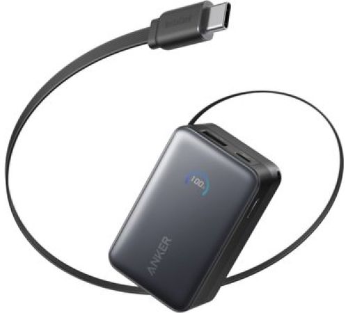 Внешний аккумулятор Anker Nano Power Bank Built-in USB-C A1638 45W 10000mAh черный