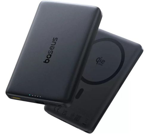 Внешний аккумулятор Baseus PicoGo AM52 Slim Qi2.2 Magnetic Power Bank 45W 10000mAh черный