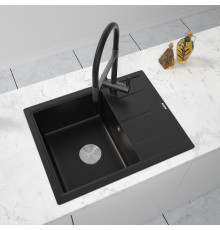 Кухонная мойка ZorG Rock 65 Premium black metallic