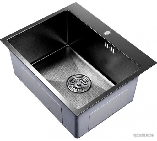 Кухонная мойка Mixline Pro 552935 черный графит, с сифоном