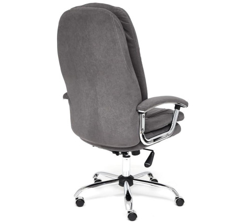 Кресло TetChair Softy LUX флок, серый