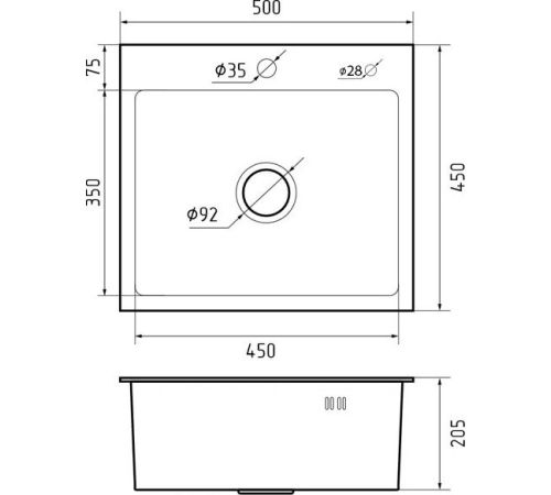 Кухонная мойка КромРус H5045B