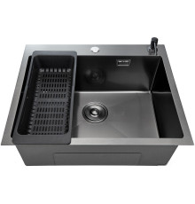 Кухонная мойка Stellar Decor S7050NB-D нано черный