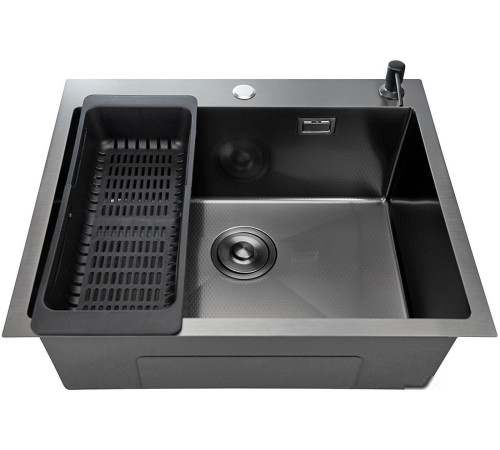 Кухонная мойка Stellar Decor S7050NB-D нано черный