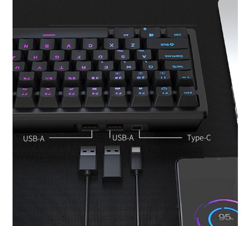 Клавиатура Royal Kludge RK98 RGB черный, RK Red