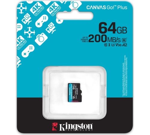 Карта памяти Kingston Canvas Go! microSDXC 64GB SDCG4/64GB