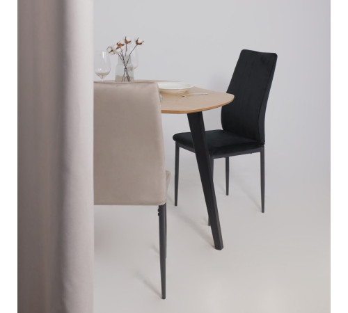 Стул AksHome Oreo черный велюр HLR-66/черный