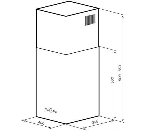 Кухонная вытяжка LEX Mono 400 белый