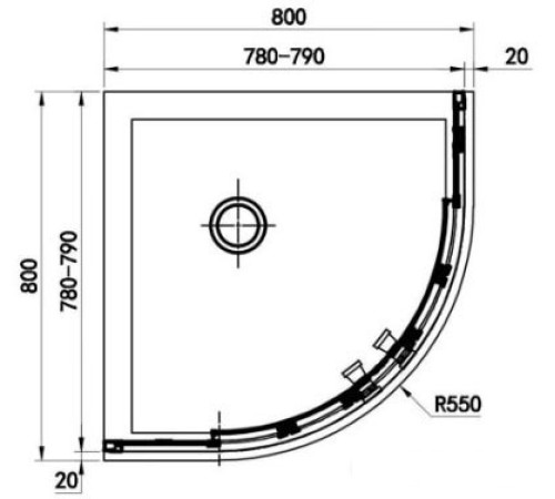 Душевой поддон Adema Р28 80x80