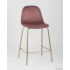 Стул Stool Group Валенсия SN полубарный OS-001CB HLR-44 велюр розовый/золотые ножки