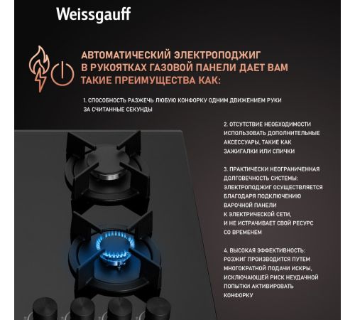 Варочная панель Weissgauff HGG 640 BGB