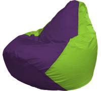 Кресло-мешок Flagman Груша Г2.1-61 тёмно-зелёный/серый
