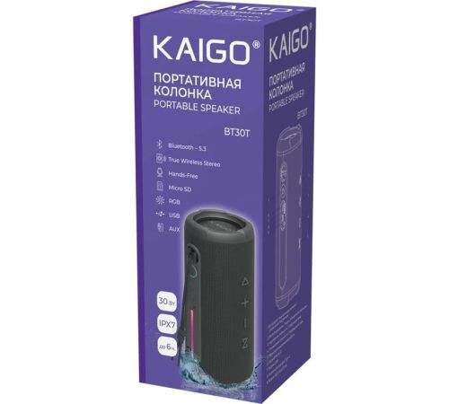 Беспроводная колонка Kaigo BT30T черный
