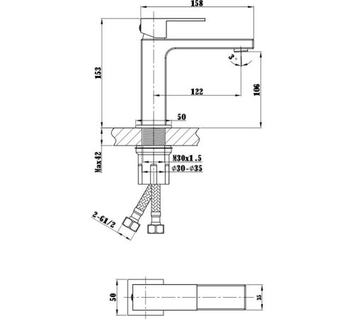 Смеситель Vincea Cube VBF-1C01CH
