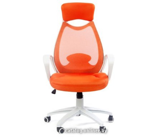 Офисное кресло CHAIRMAN 840 White оранжевый