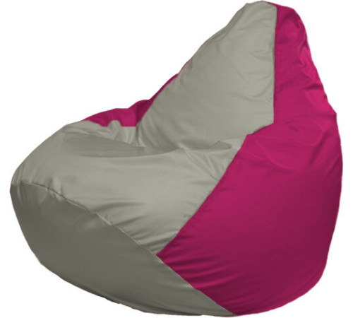 Кресло-мешок Flagman Груша Макси Г2.1-353 фуксия/серый