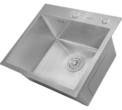 Кухонная мойка Astir Decor Satin 45x50 с сифоном, дозатором и коландером