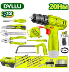 Дрель-шуруповерт Dyllu DTDT1B77 с 1-им АКБ, ящик