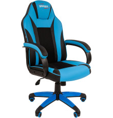 Игровое геймерское кресло Brabix Tanto GM-171 черный/голубой