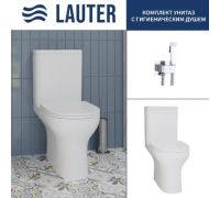 Унитаз напольный Lauter W246 2110246 + гигиенический душ Rainix 21LT7711CH горизонтальный выпуск