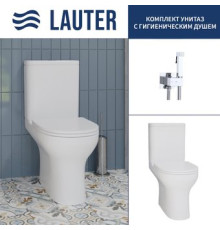 Унитаз напольный Lauter W246 2110246 + гигиенический душ Rainix 21LT7711CH горизонтальный выпуск