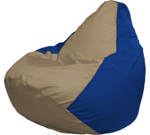 Кресло-мешок Flagman Груша Г2.1-85 темно-бежевый/синий