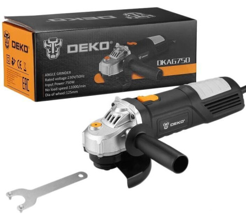 Угловая шлифмашина Deko DKAG750 без кейса