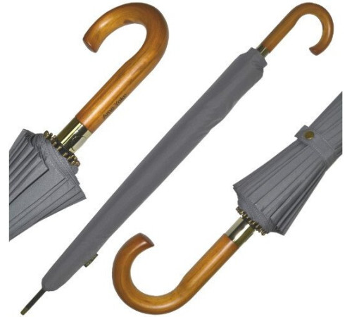 Зонт-трость Ame Yoke L65-24CH серый