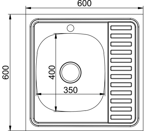 Кухонная мойка Mixline R 555231 с сифоном