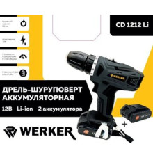 Дрель-шуруповерт Werker CD 1212 Li с 2-мя АКБ