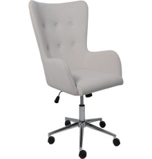 Офисное кресло AksHome Bella XL Chrome Kiton 701 Antarctica/велюр/белый антарктида