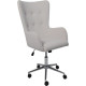Офисное кресло AksHome Bella XL Chrome Kiton 701 Antarctica/велюр/белый антарктида