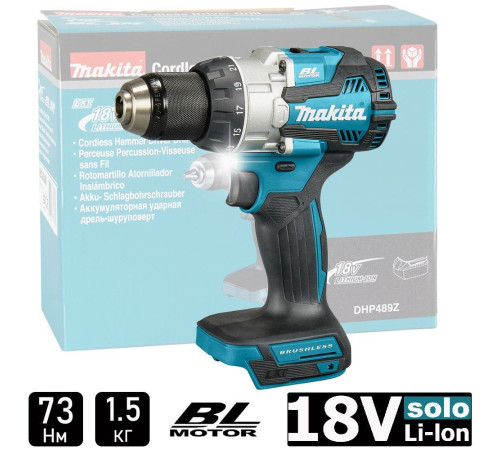 Ударная дрель-шуруповерт Makita DHP489Z без АКБ