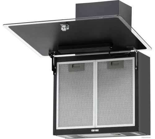 Кухонная вытяжка Krona Aura 600 S черный/прозрачный кант