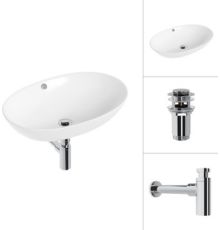 Умывальник Lauter 21709 + клапан 21190CH + сифон 21635CH хром