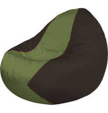 Кресло-мешок Flagman Classic К2.1-150 коричневый/оливковый