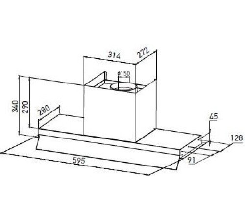 Кухонная вытяжка ZorG Aeria 1280 60 S черный