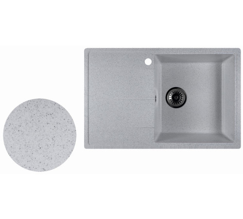 Кухонная мойка Marblan Magnum R серый, с сифоном