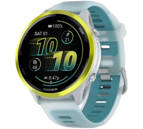 Умные часы Garmin Forerunner 570 47 мм серебристый/желтый