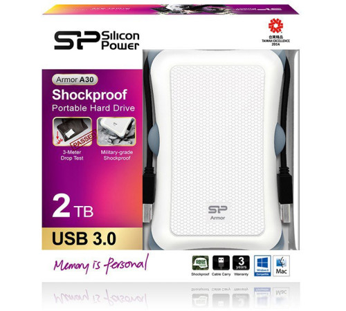 Внешний накопитель Silicon-Power Armor A30 2TB White SP020TBPHDA30S3W