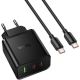 Сетевое зарядное Hoco N75 USB Type-C черный