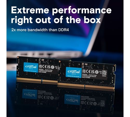 Оперативная память Crucial 8ГБ DDR5 SODIMM 5600 МГц CT8G56C46S5